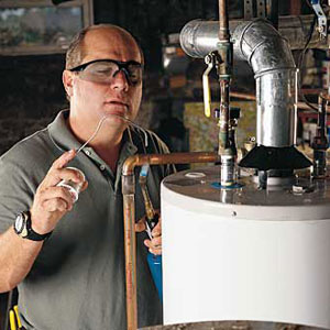 Luke is doing a water heater repair in Sterling, VA